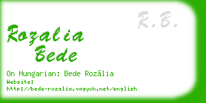 rozalia bede business card