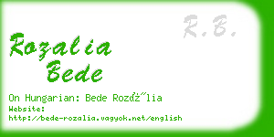 rozalia bede business card